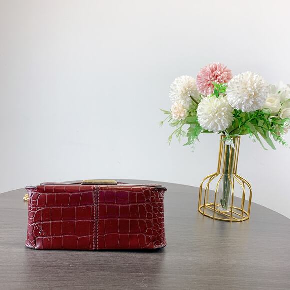 Michael Kors Sonia 35F1G6SS1E Small Shldr Crossbody Bag Leather merlot - Picture 6 of 7